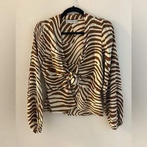 PrettyLittleThing Zebra Print Blouse